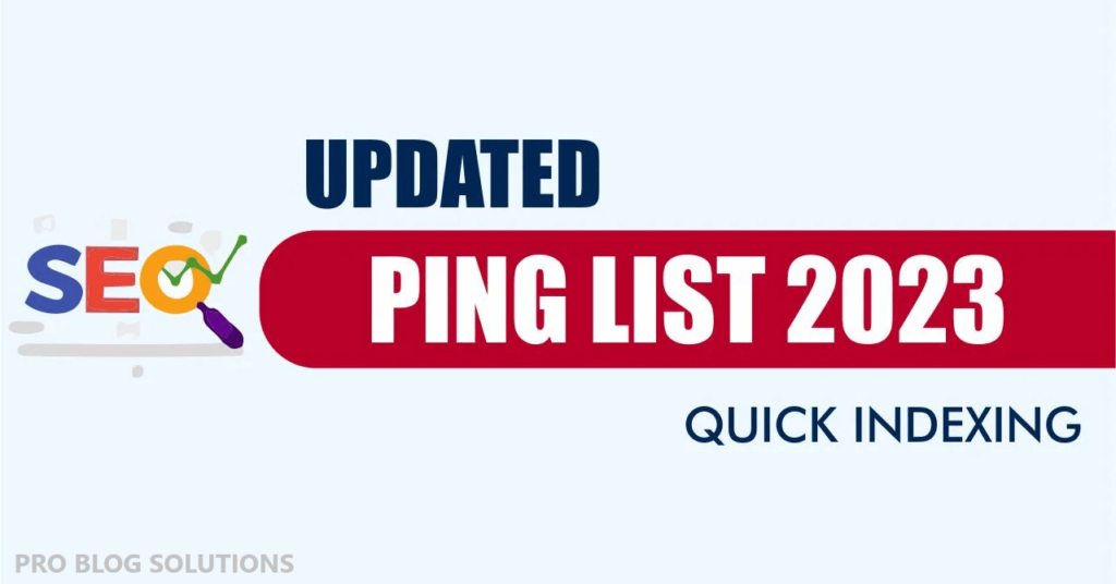 WordPress Ping List for Faster Indexing of Blogs