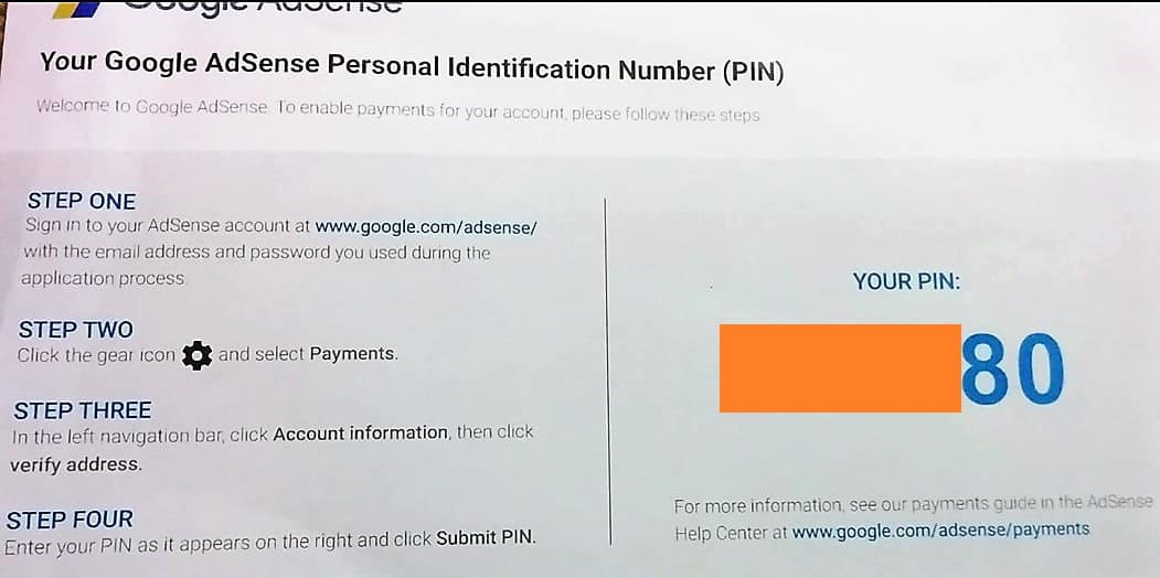 Google Adsense PIN Mailer Complete Google AdSense Guide