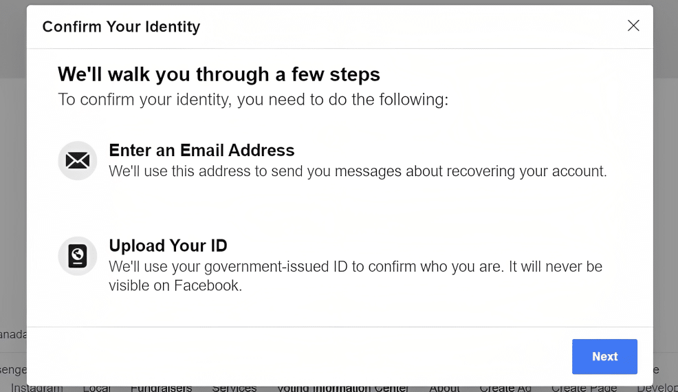 Confirm Your Identity