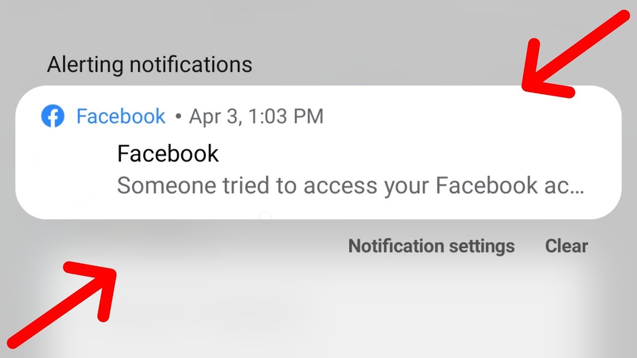 Facebook Security Notifications