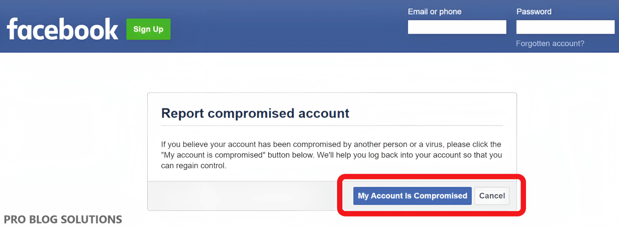 My Account Is Compromised