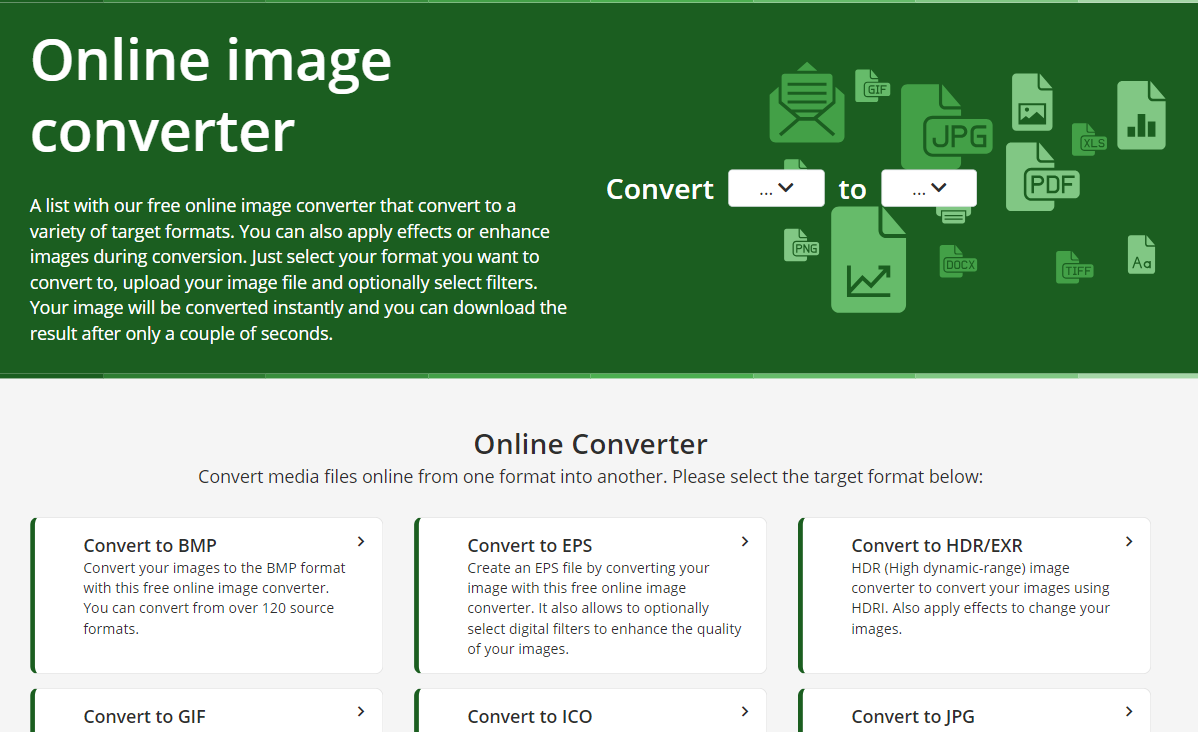 Online Conversion of WebP Images