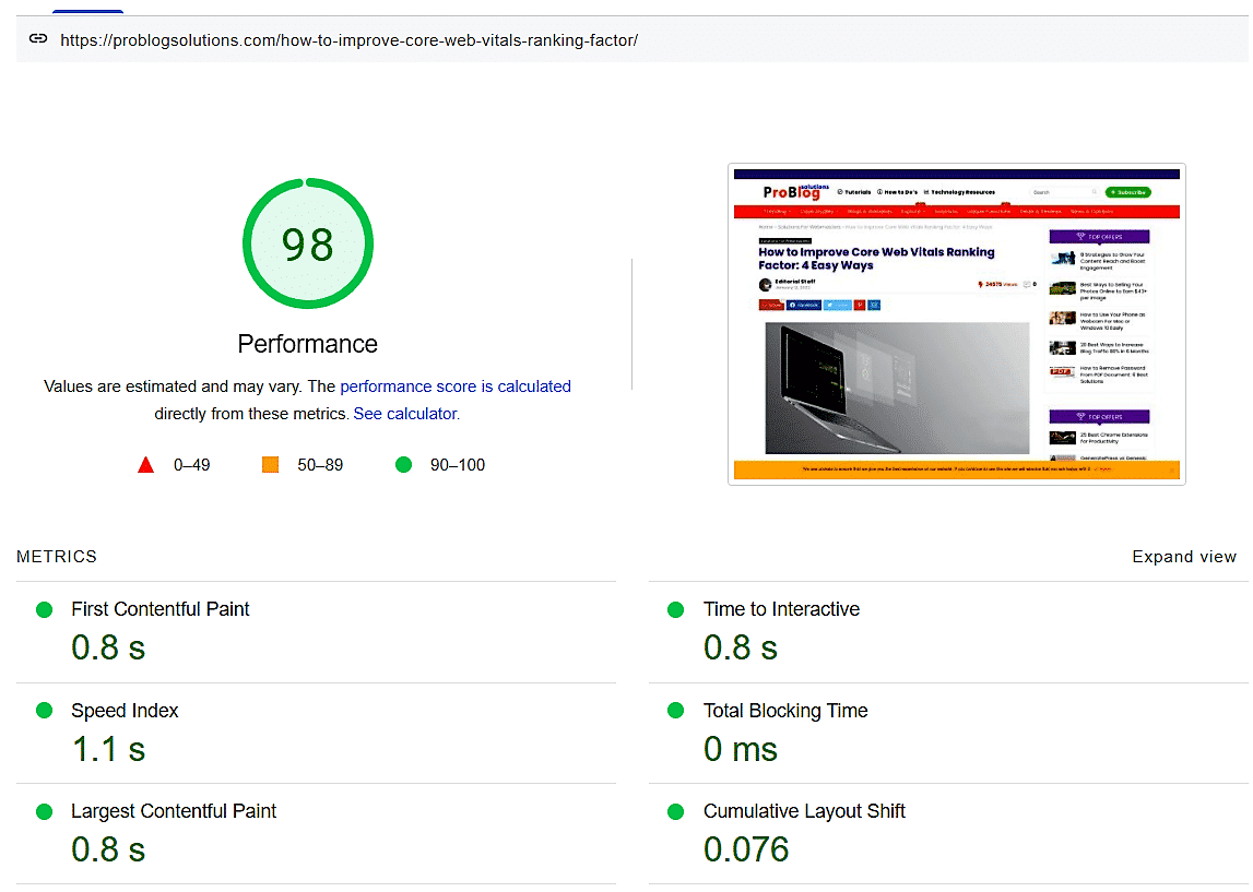 How to Improve Core Web Vitals Ranking Factor