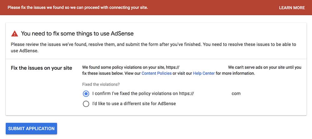 How to Fix Google AdSense Policy Violation