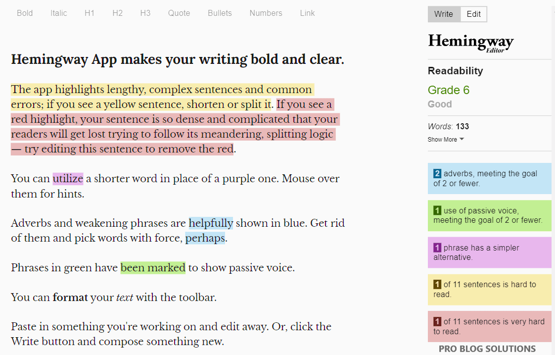 Hemingway App - Best Blogging Tools & Platforms