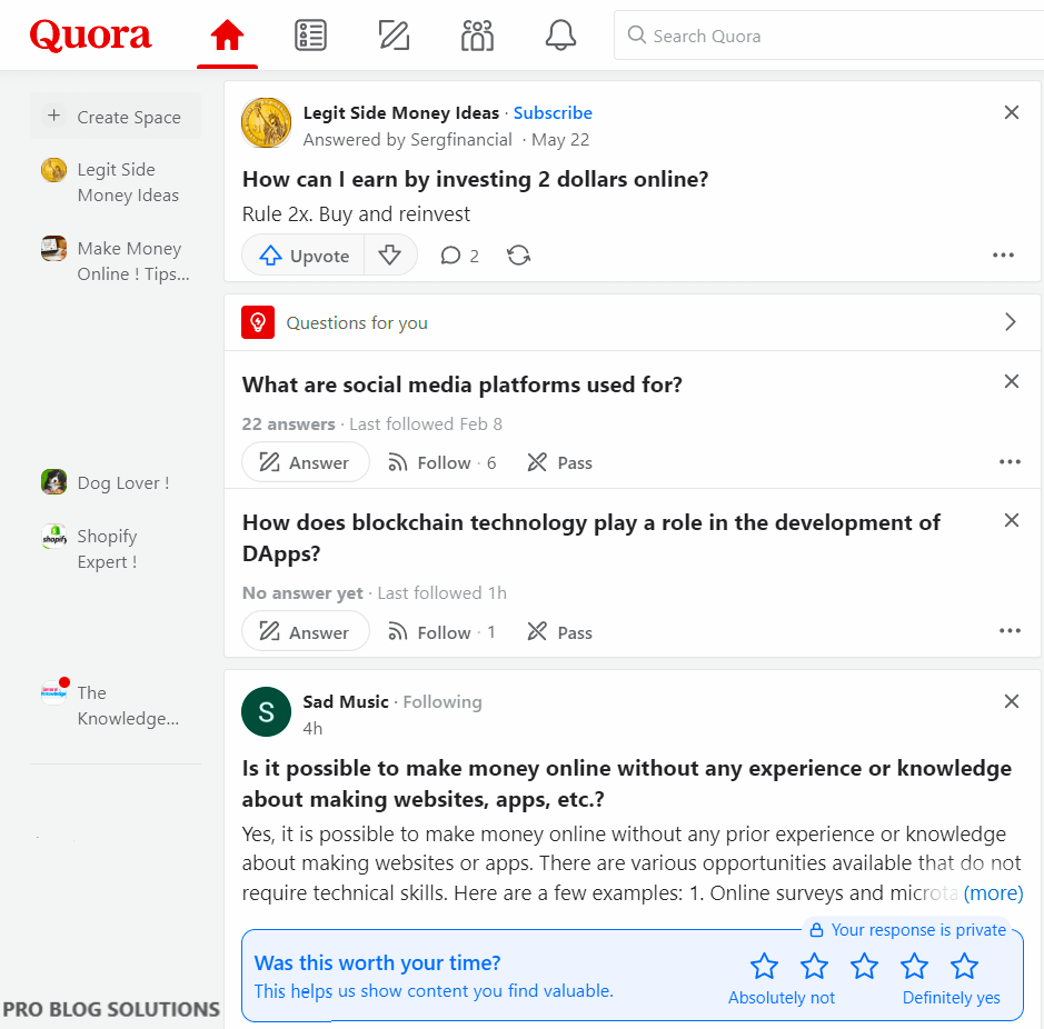 Quora - Best Blogging Tools & Platforms