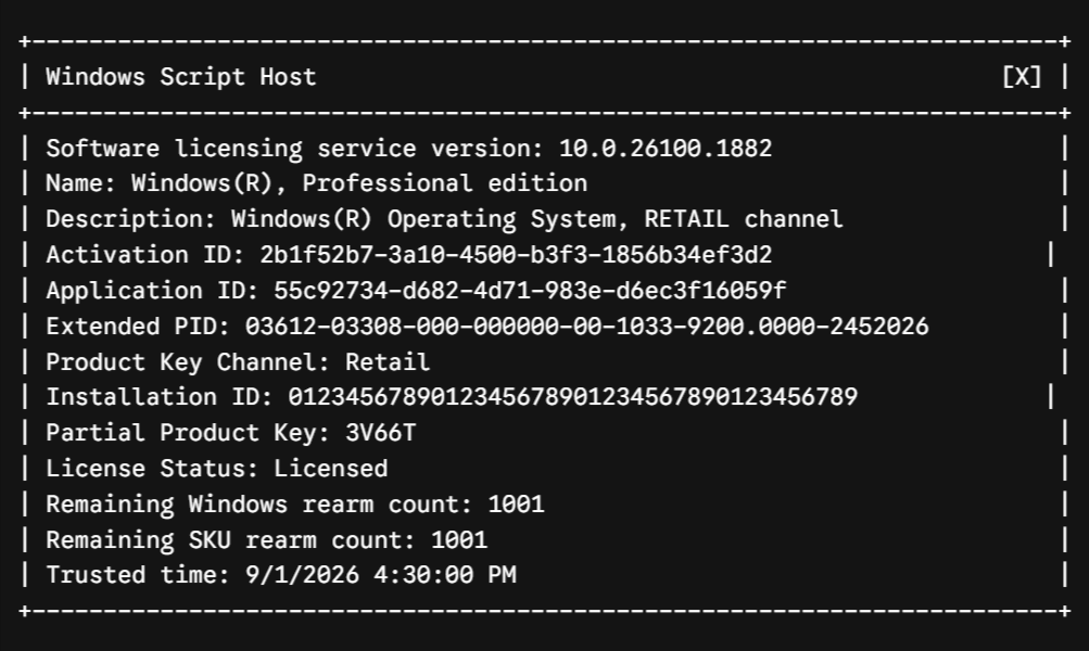Deep Technical Windows Parameters